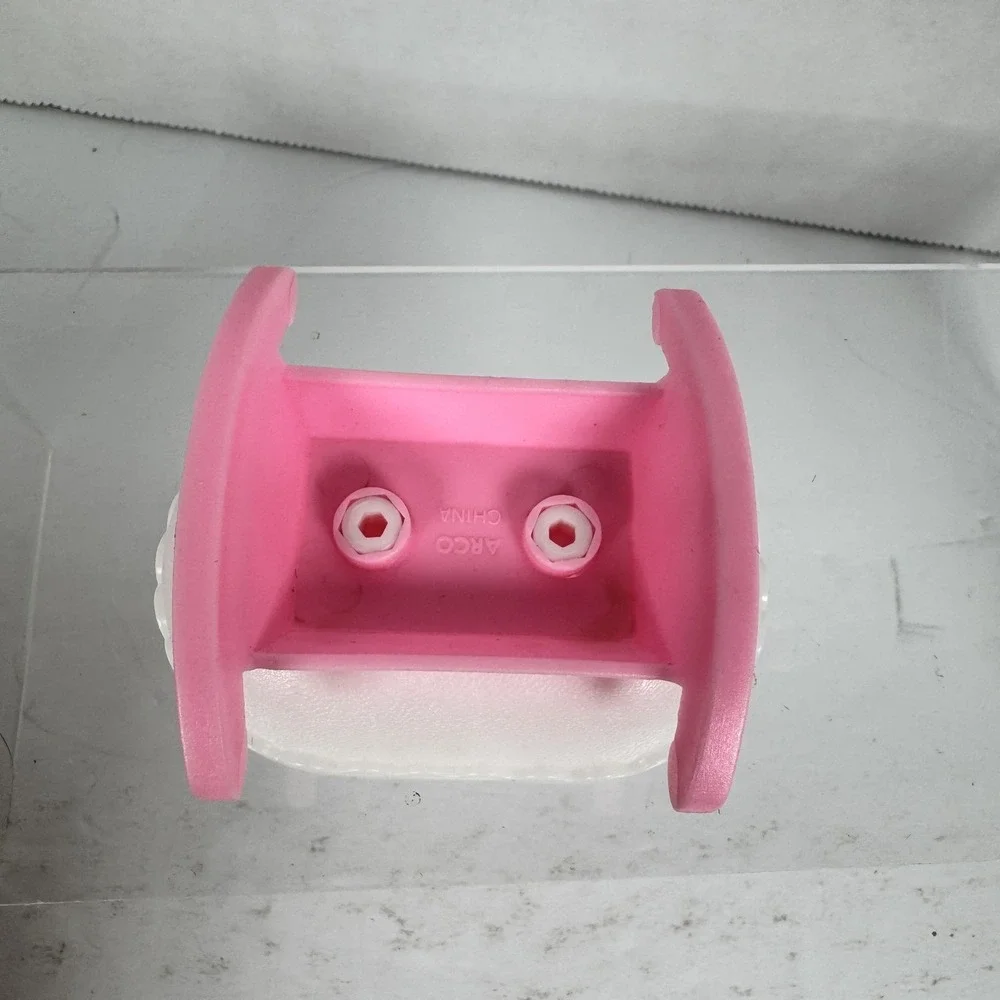 Vintage ARCO Pink and White Rocking Dollhouse‎ Cradle Bed Miniature Furniture